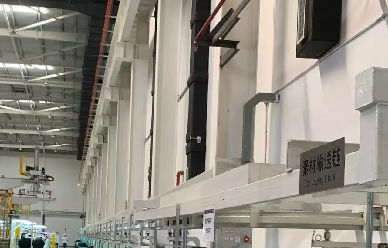 Bumper substrate conveyor line, GAC Trumpchi