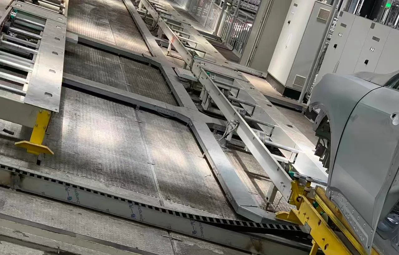 Automotive skid conveyor line