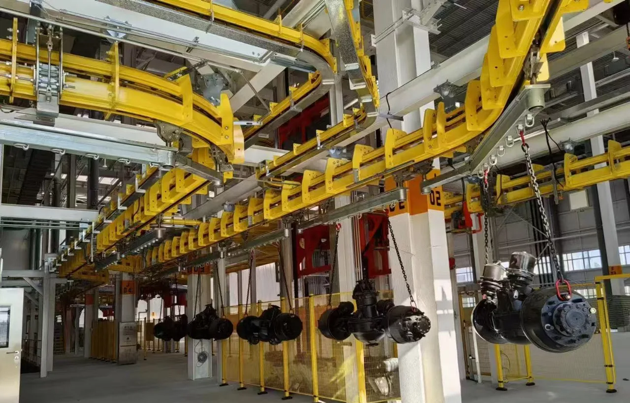 Special vehicle axle conveyor line